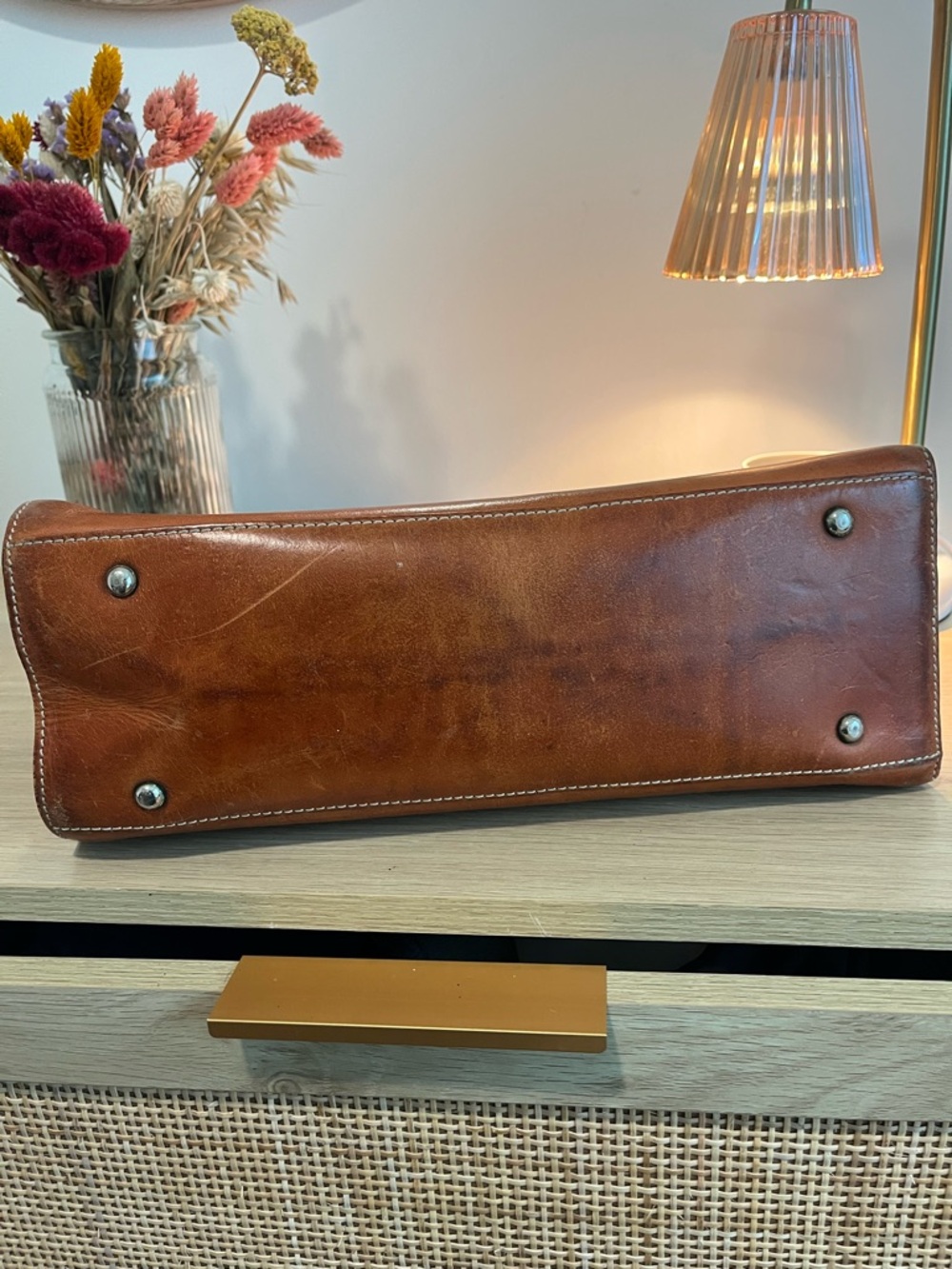 Vintage Dooney & Bourke Brown Leather Shoulder Bag - Picture 9 of 11